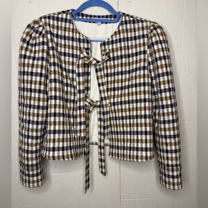 Antonio Melani x Jennifer Sumko Isabella Check Plaid Quilted Jacket